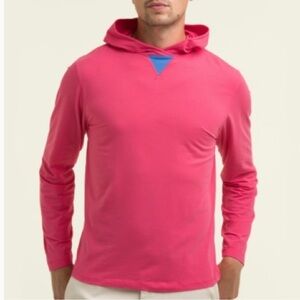 B. Draddy Men’s Small Pink Long Sleeve Willie Hoodie Lightweight Pima Cotton